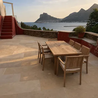 Natural sandstone patio